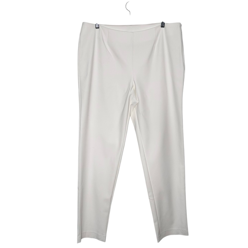 Nina Mclemore White Side Zipper Dress Pants Size 14